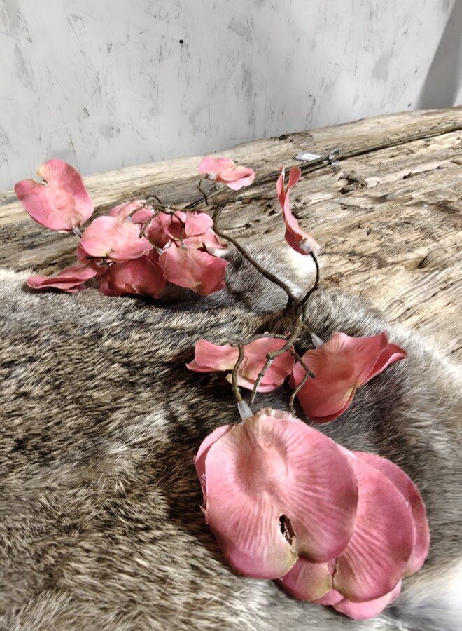 Zijden bloem Silver Leave Twig Pink 90cm