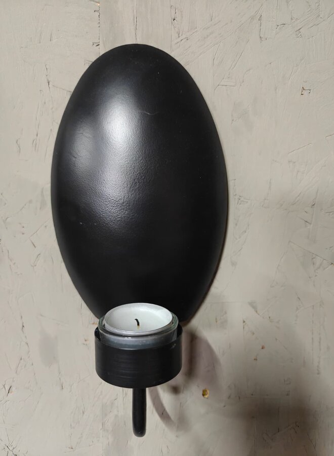 Wandkandelaar Zwart – Moderne Theelichthouder