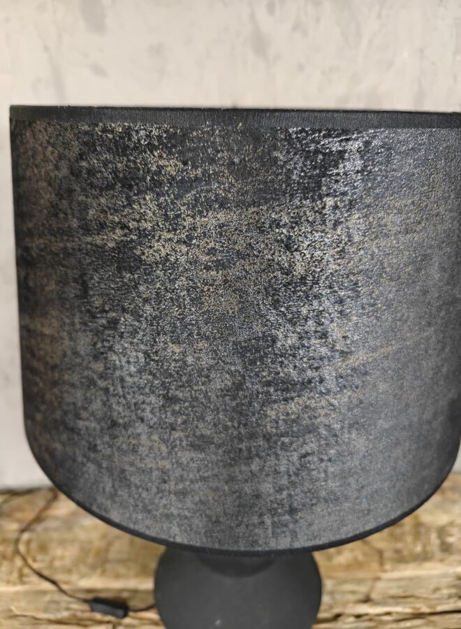 Tafellamp Zwart met Fluwelen Kap – Moderne Designlamp