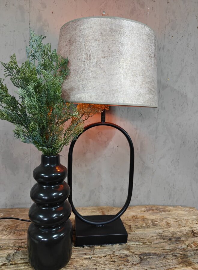 Tafellamp Zwart Ovale Voet Met Kap – Modern Design