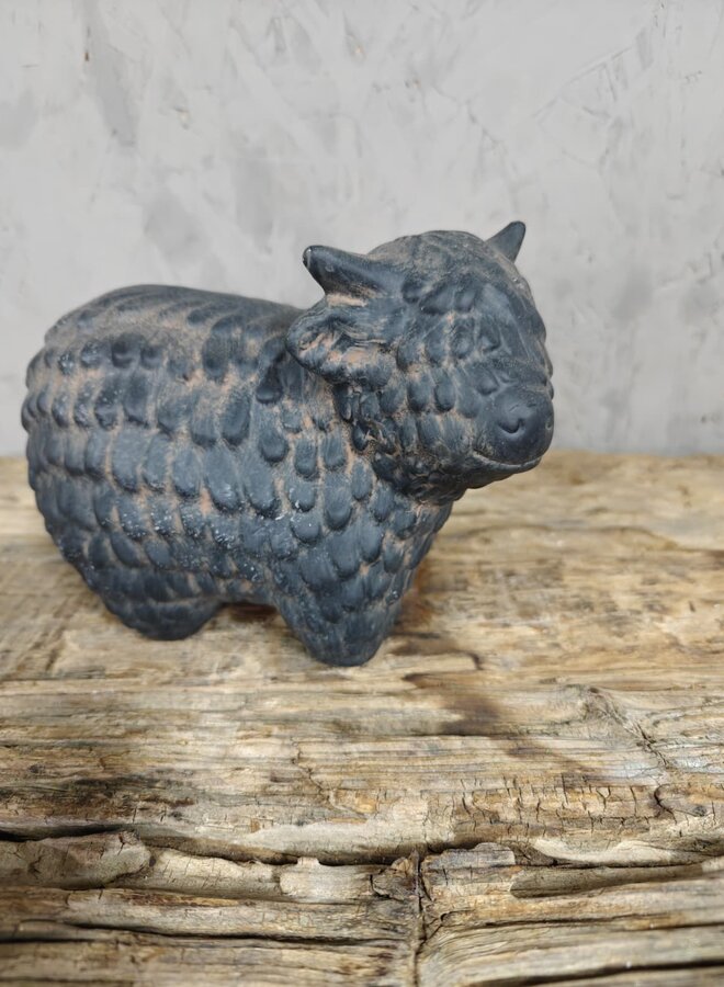 Beeldje Hooglander Donker Groot – Landelijke Decoratie