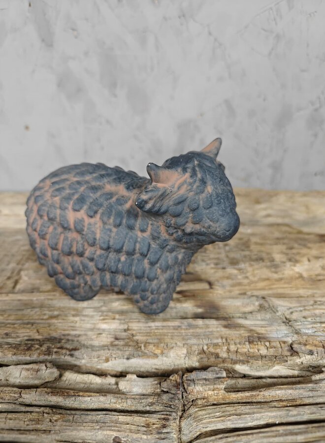 Beeldje Hooglander Donker Medium – Landelijke Decoratie