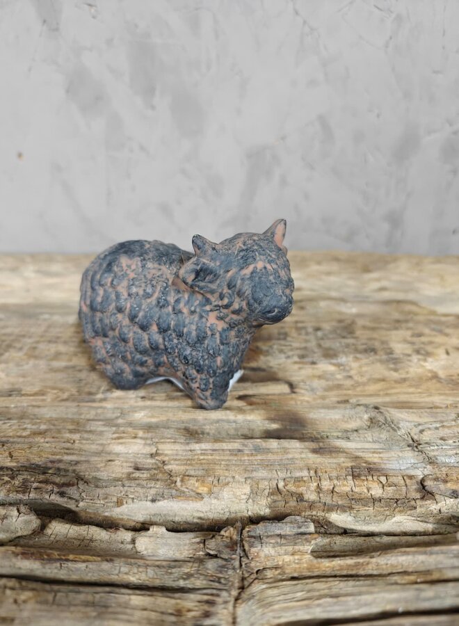 Beeldje Hooglander Donker Klein – Landelijke Decoratie