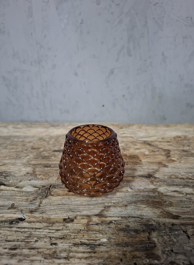 Waxinelichthouder Cognac S