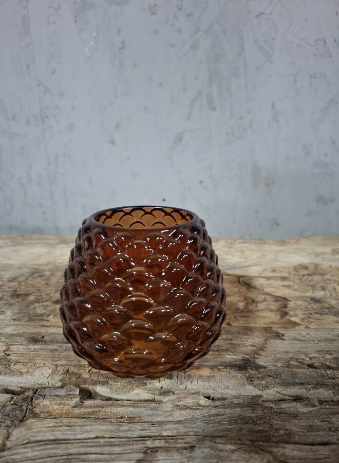 Waxinelichthouder Cognac L