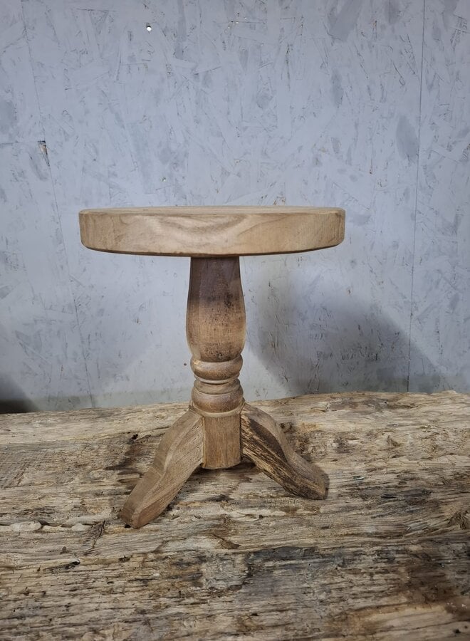 Houten Krukje Groot – Rond Decoratieplateau