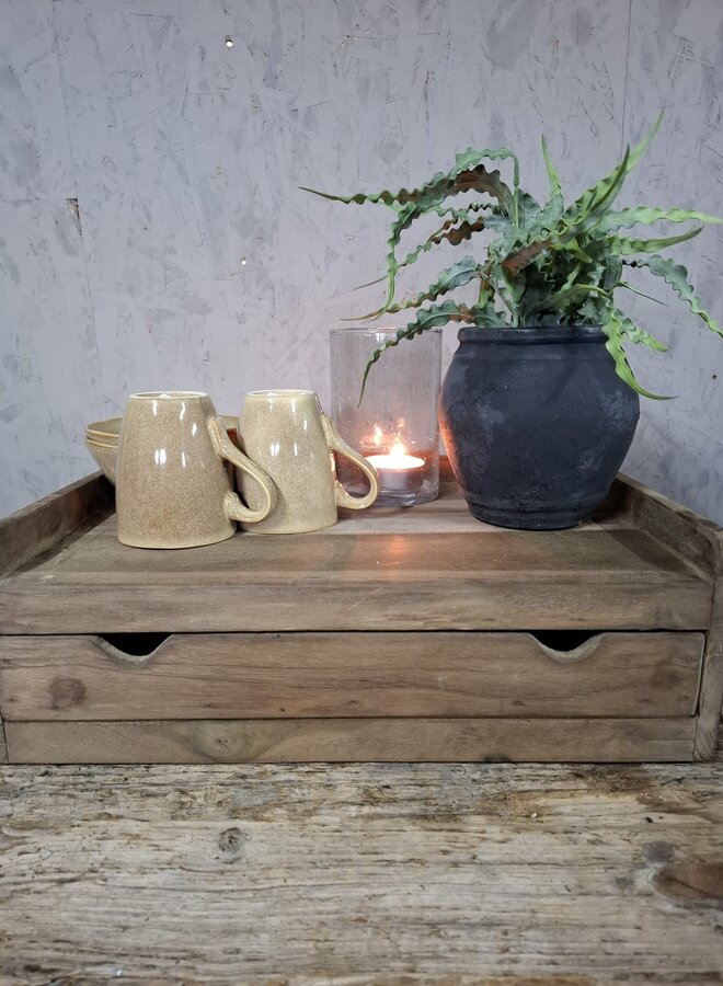 Houten Plateau met Lade