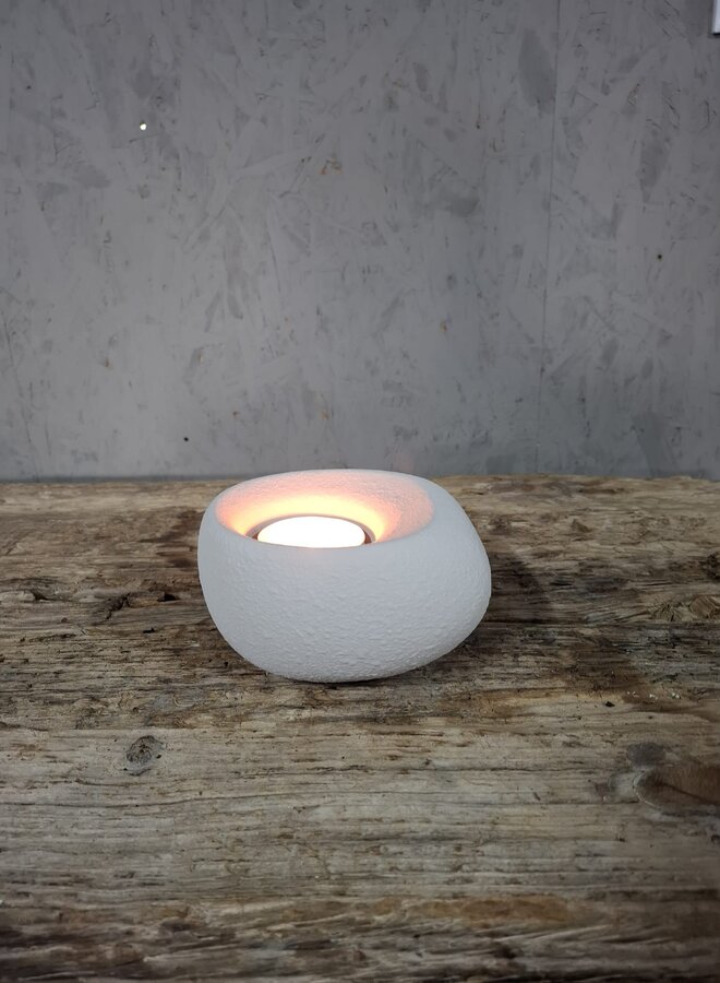 Witte Theelichthouder Rond