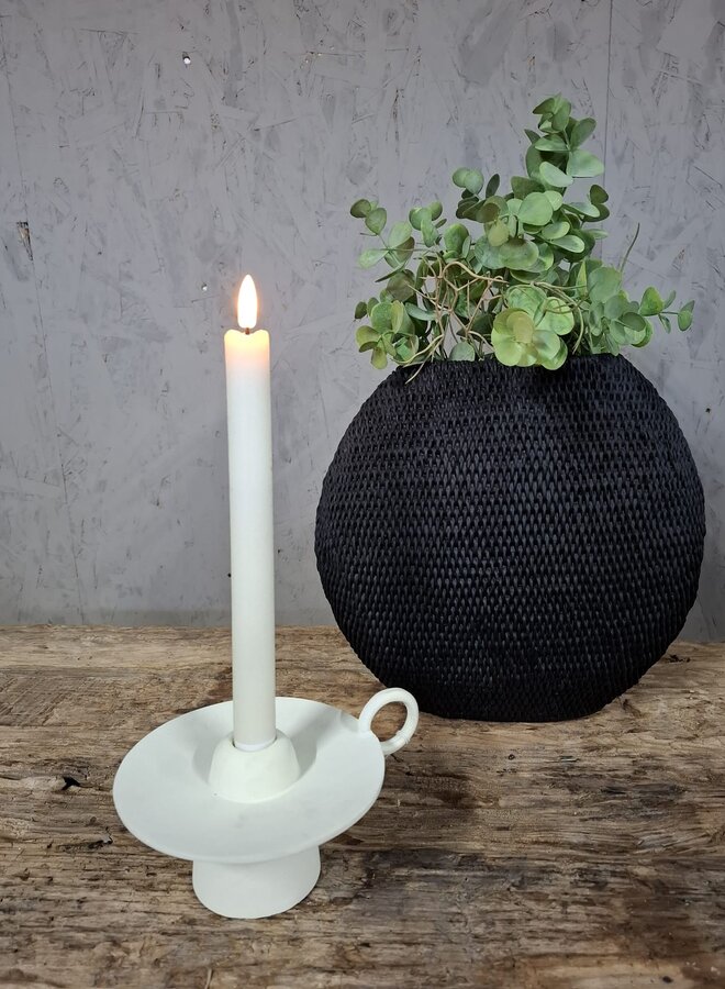 Witte Kandelaar met Handvat