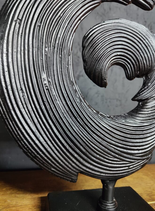 Zwarte Abstracte Cirkel op Voet