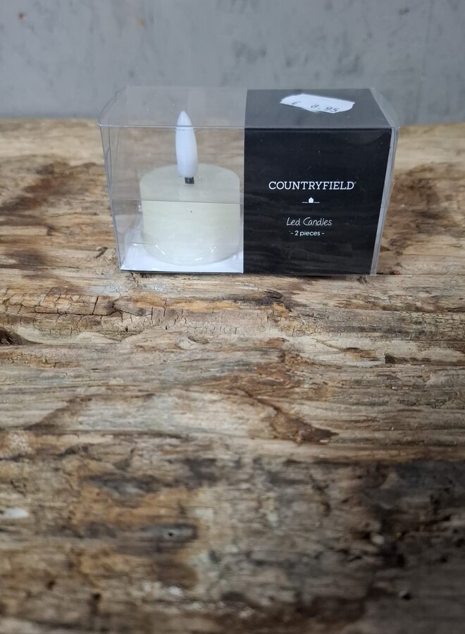 Crèmekleurige LED Kaarsen – Set van 2