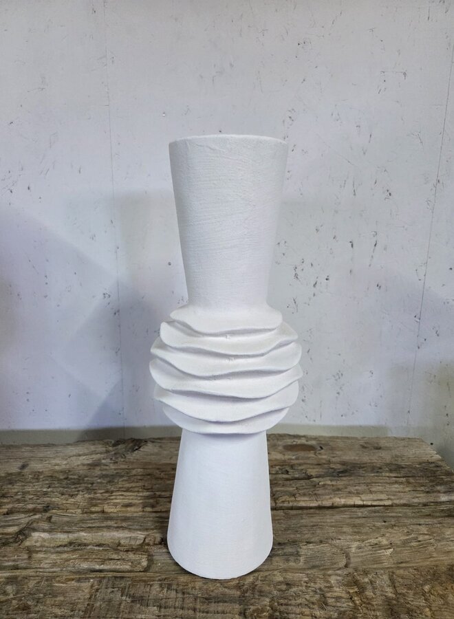 Vaas Wave – Klein – Wit – Ø 18,5 cm × 47,5 cm