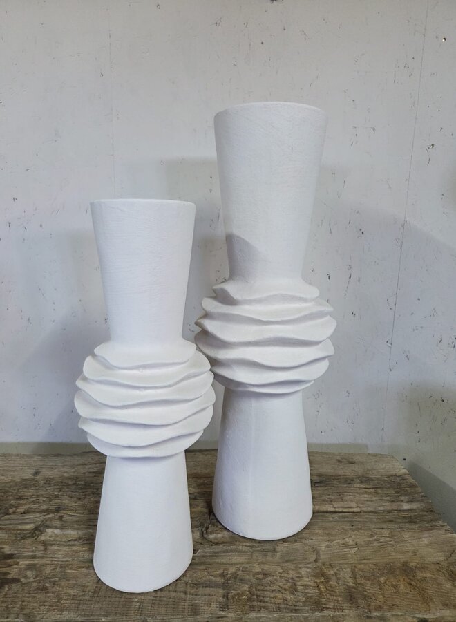 Vaas Wave – Klein – Wit – Ø 18,5 cm × 47,5 cm
