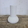 Geribbelde Vaas Wit – Compact – 21,5 cm