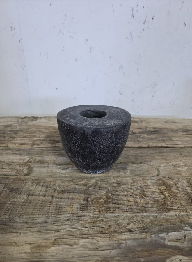 Waxinelichthouder Donker Grijs – Groot – Stoer – 12,5 cm