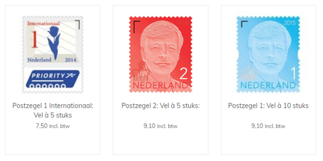 Postzegels bestellen bij je kaarten 