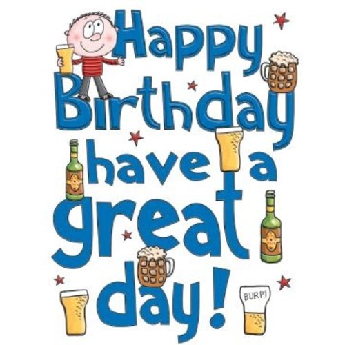 XL kaart - Happy birthday have a great day