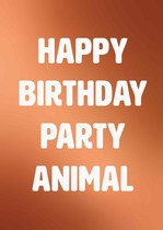 Happy birthday party animal