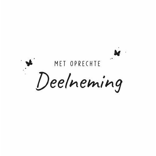 Met oprechte deelneming