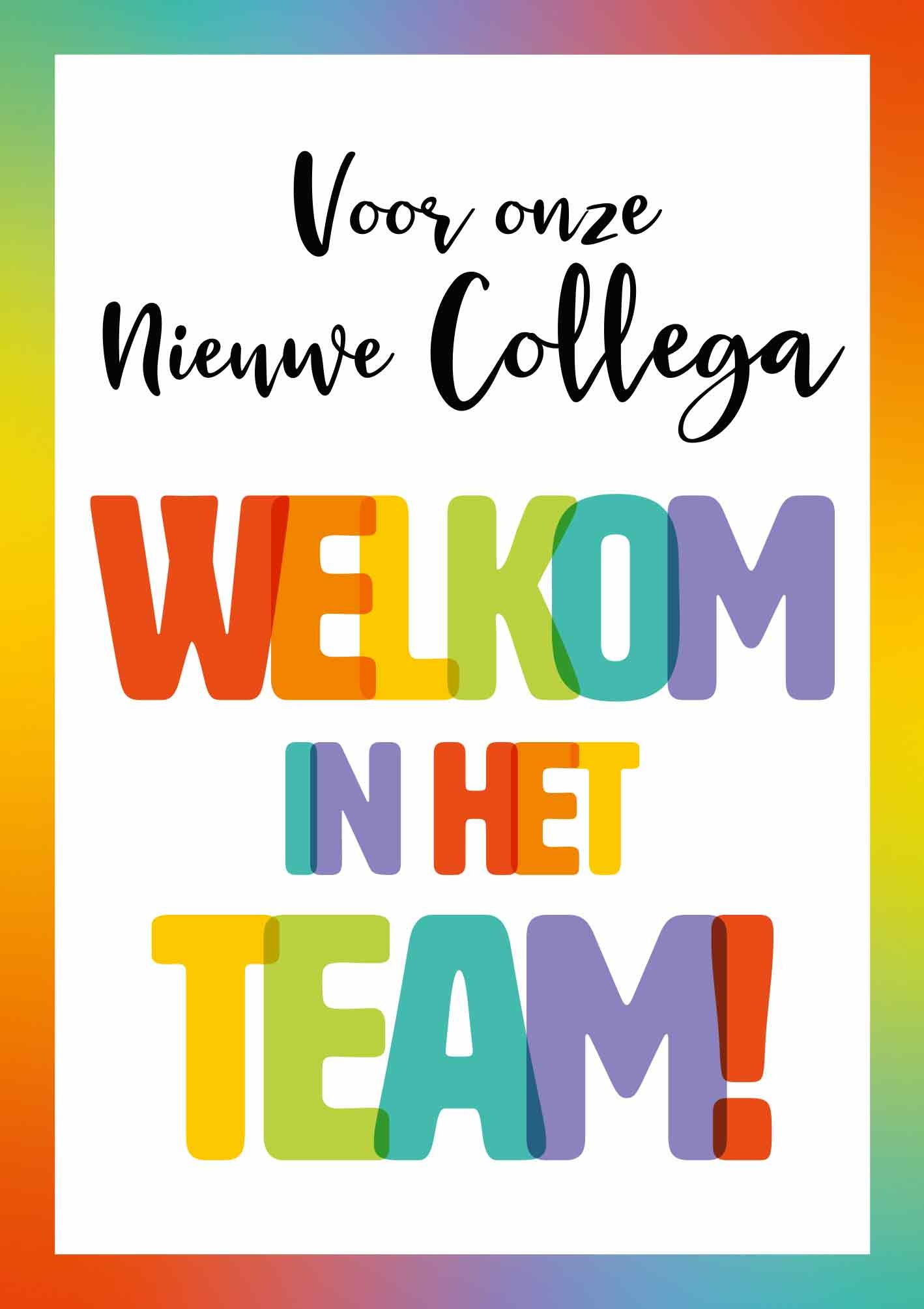 Welkom In Het Team Wenskaart Snelwenskaart nl