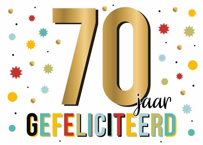 Groen Woord buffet 70 jaar gefeliciteerd - Snelwenskaart.nl