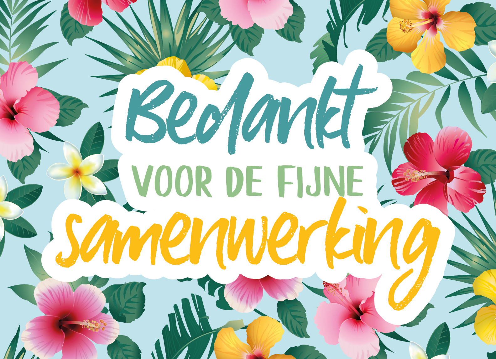 Bedankt voor de fijne samen samenwerking Wenskaart Snelwenskaart.nl