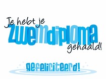 Je hebt je zwemdiploma gehaald! Gefeliciteerd!