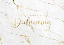 Met oprechte deelneming