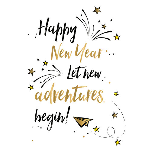 Happy new year let new adventures begin