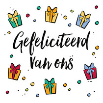 Gefeliciteerd van ons Felicitatiekaart