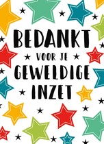 Bedankt voor je geweldige inzet