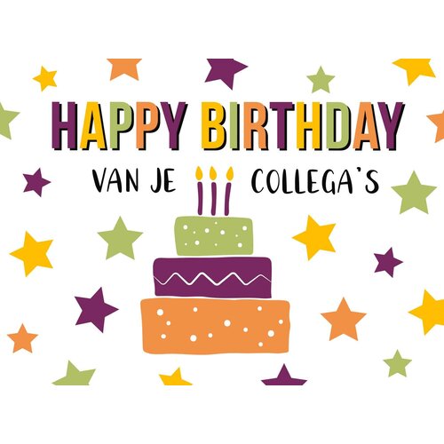 Happy birthday van je collega's