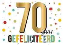 70 jaar gefeliciteerd