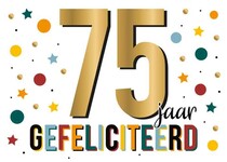 75 jaar gefeliciteerd