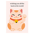 Wishing you all the luck in the world afscheidskaart