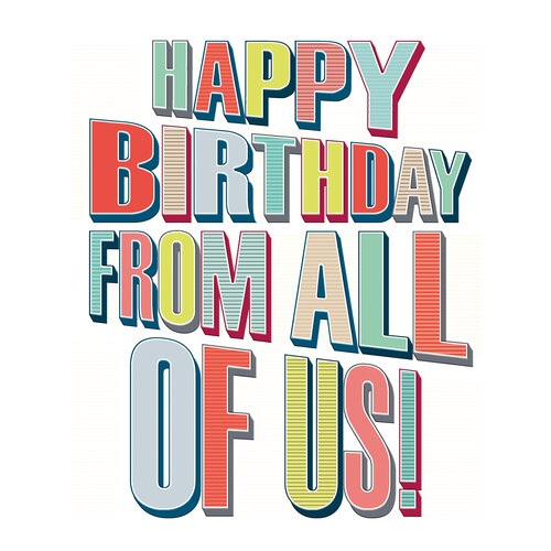 XL kaart - Happy birthday from all of us!