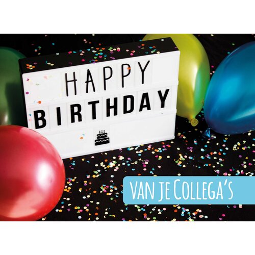 Happy birthday van je collega's