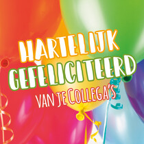 XL kaart - Hartelijk Gefeliciteerd van je Collega's