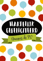 Hartelijk Gefeliciteerd namens de Pv