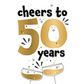 Cheers to 50 years Verjaardagskaart