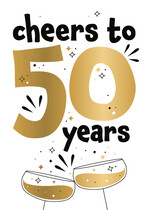 Cheers to 50 years Verjaardagskaart