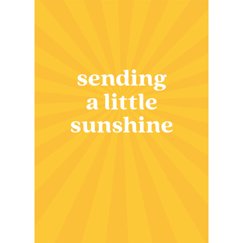 Sending a little sunshine Opkikkertjekaart