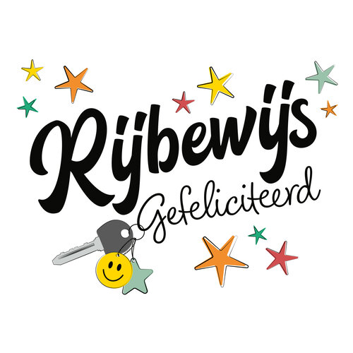 Rijbewijs gefeliciteerd geslaagd Rijbewijskaart