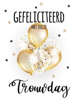 XL kaart - Gefeliciteerd met jullie trouwdag