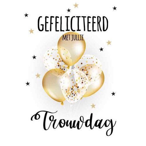 XL kaart - Gefeliciteerd met jullie trouwdag