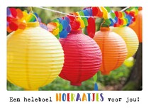 Een heleboel hoeraatjes voor jou!