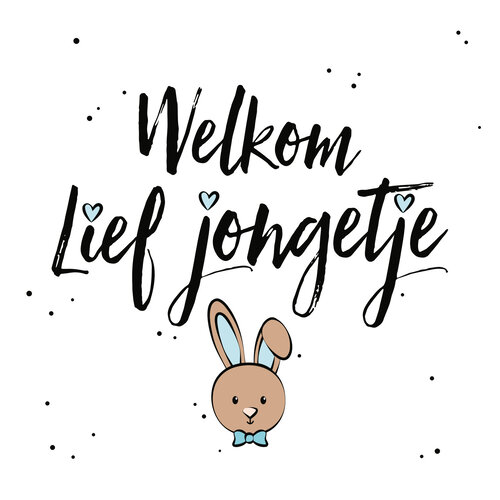 Welkom lief jongetje Geboortekaart