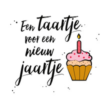 Een taartje voor een nieuw jaartje Felicitatiekaart