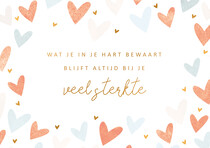 Wat je in je hart bewaart condoleancekaart