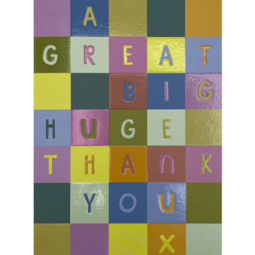 A great big huge thank you x Bedankkaart